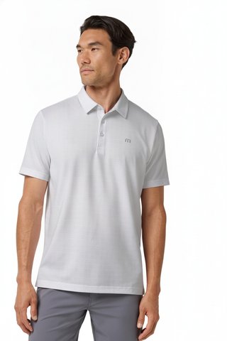 Travis Mathew Featherweight Trophy Ready men's polo, white