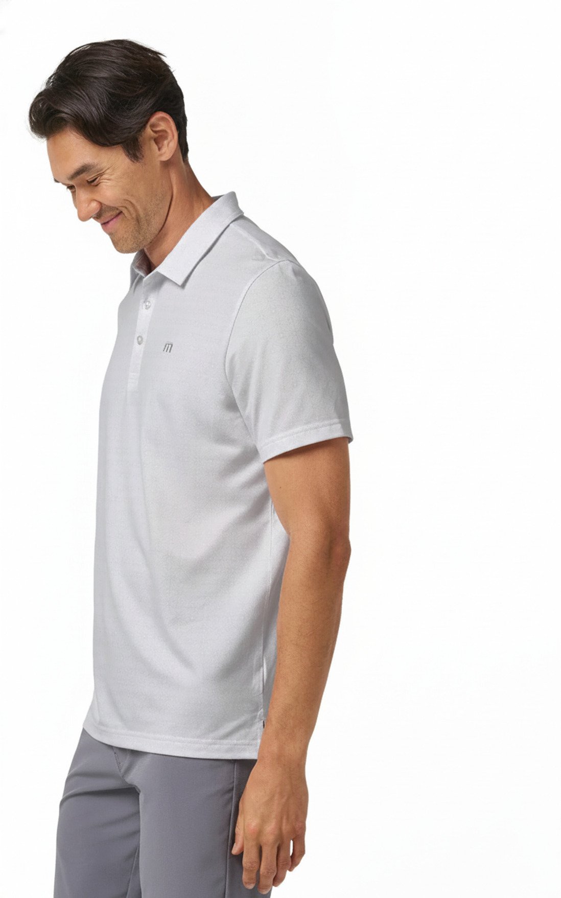 Travis Mathew Featherweight Trophy Ready men's polo, white