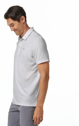 Travis Mathew Featherweight Trophy Ready men's polo, white
