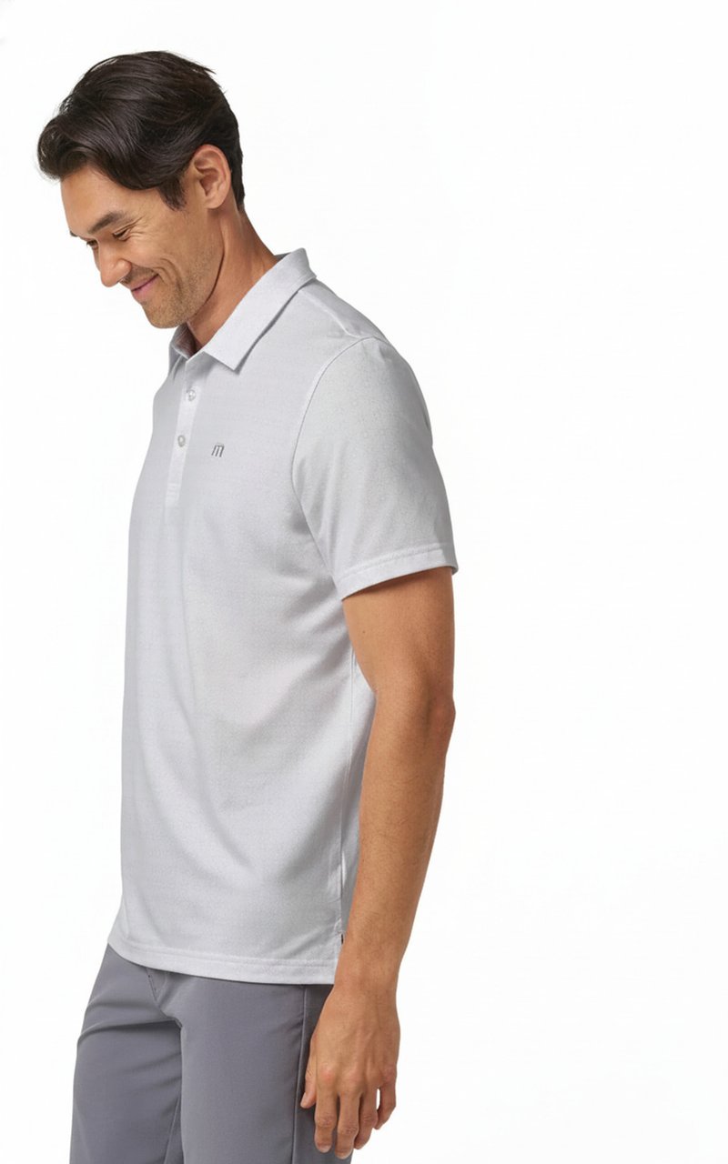 Travis Mathew Featherweight Trophy Ready men's polo, white