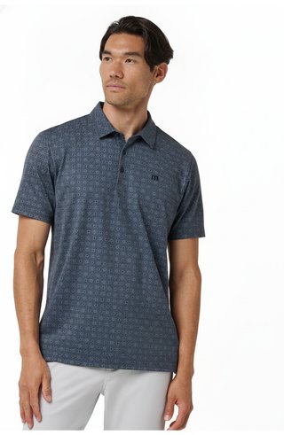 Travis Mathew Featherweight Trophy Ready men's polo, total eclipse