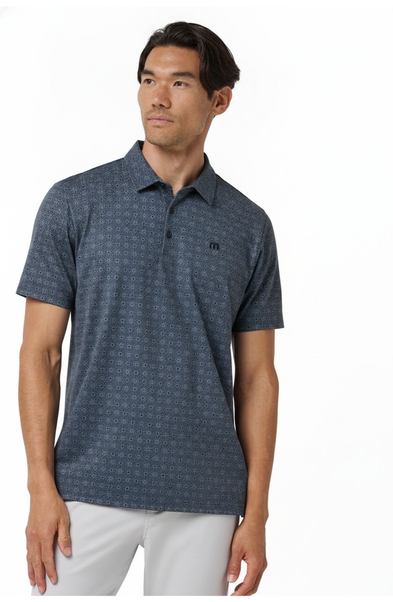 Travis Mathew Featherweight Trophy Ready men's polo, total eclipse