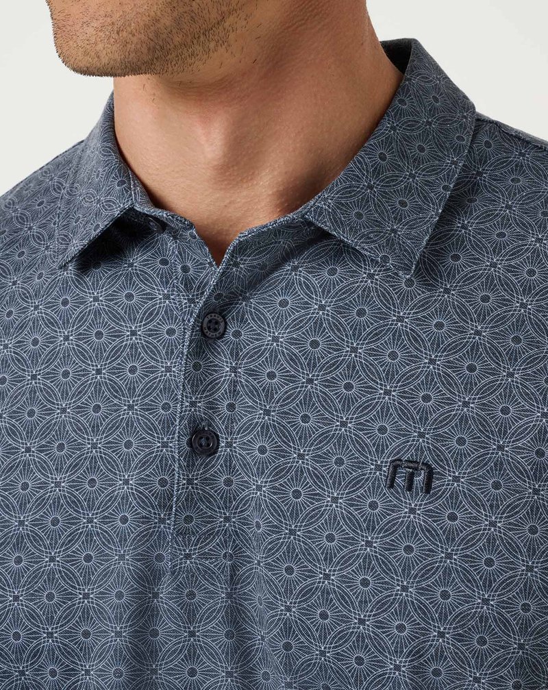Travis Mathew Featherweight Trophy Ready men's polo, total eclipse
