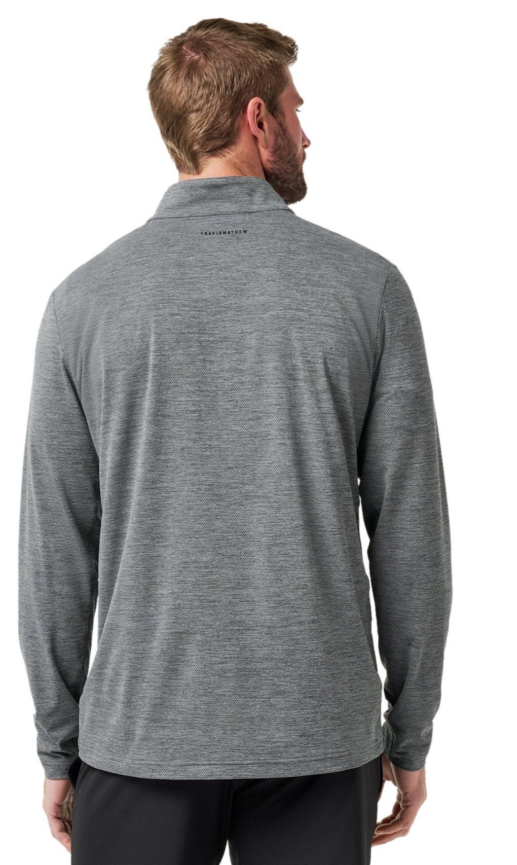 Travis Mathew Heater Pro 1/4Zip men's sweatshirt, heather grey