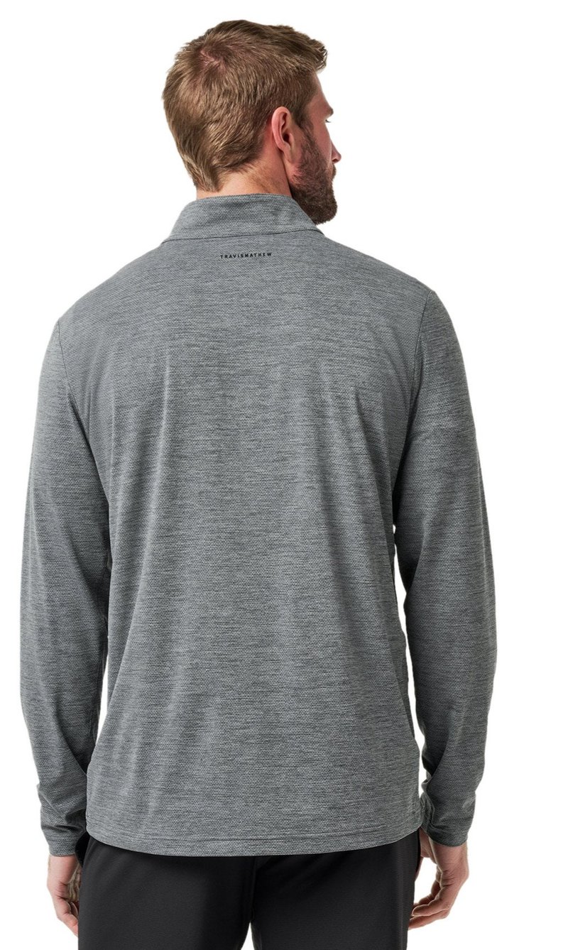 Travis Mathew Heater Pro 1/4Zip men's sweatshirt, heather grey