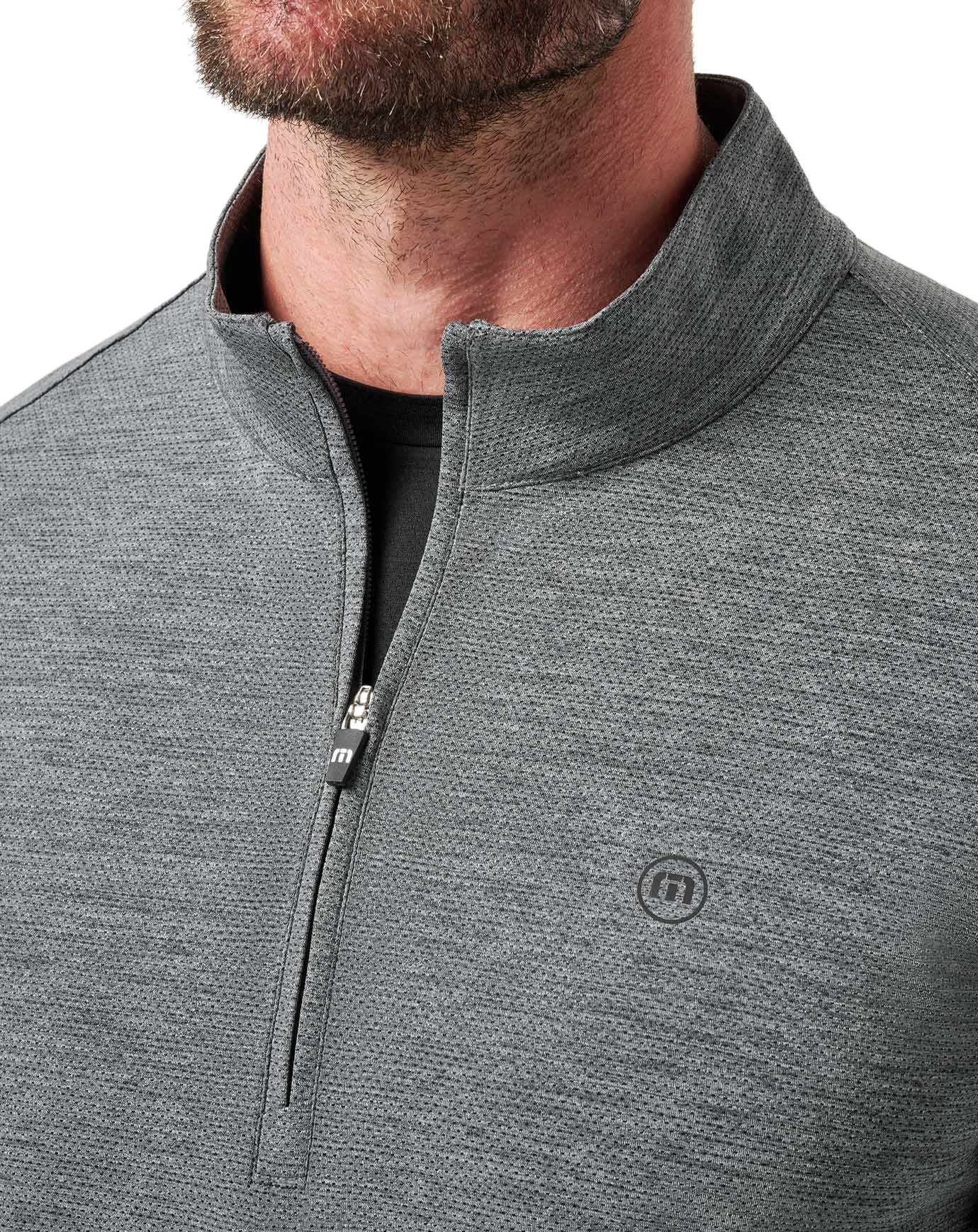 Travis Mathew Heater Pro 1/4Zip men's sweatshirt, heather grey