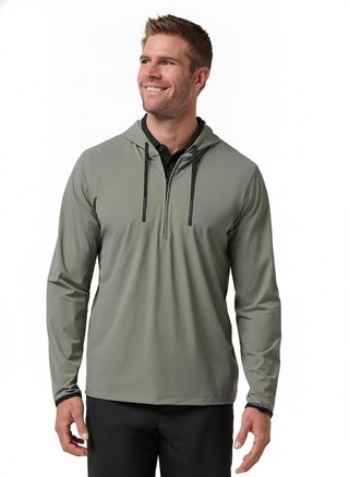 Travis Mathew Hero Hour Tech men's hoodie, dark olive