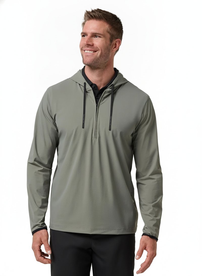 Travis Mathew Hero Hour Tech men's hoodie, dark olive