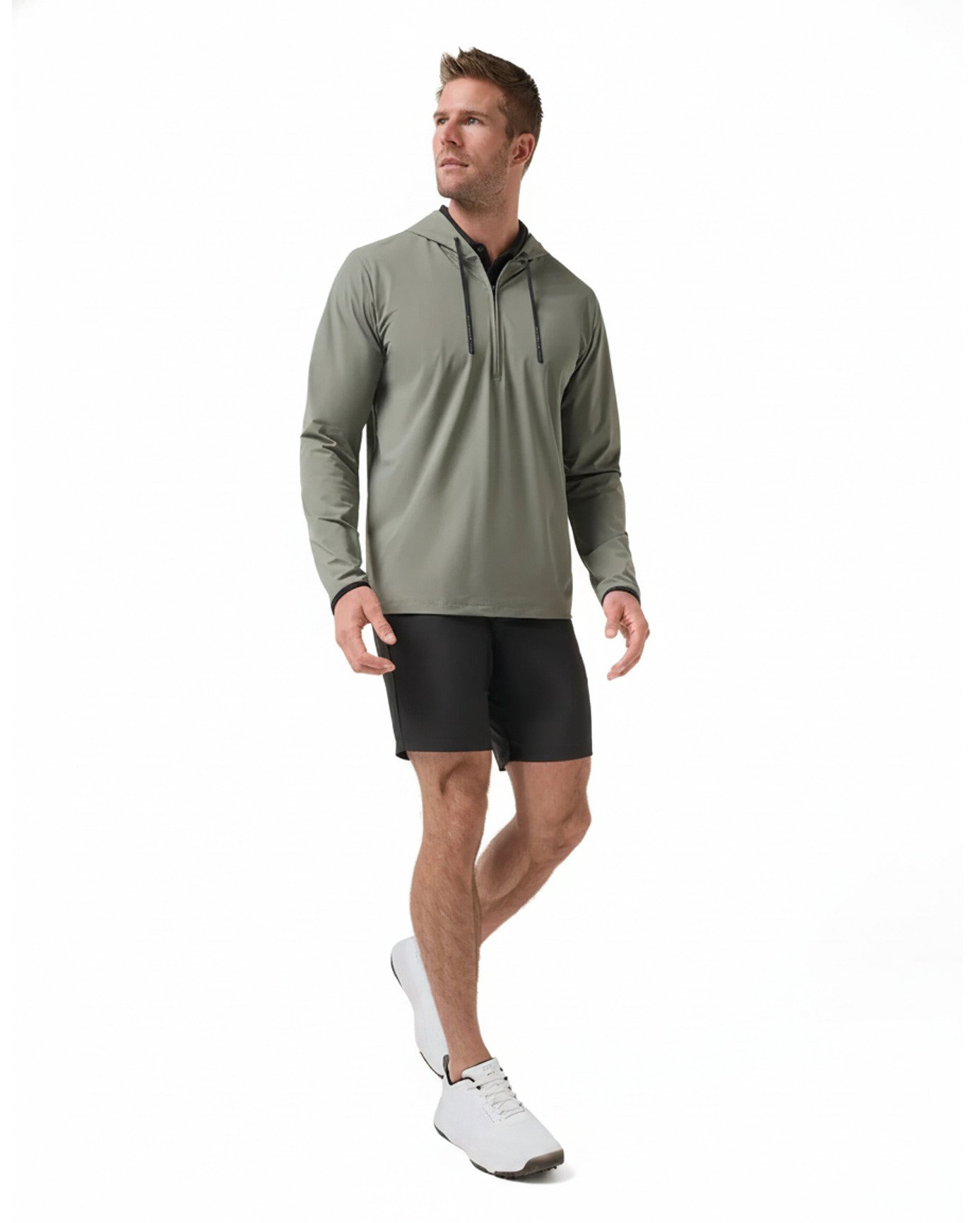 Travis Mathew Hero Hour Tech men's hoodie, dark olive