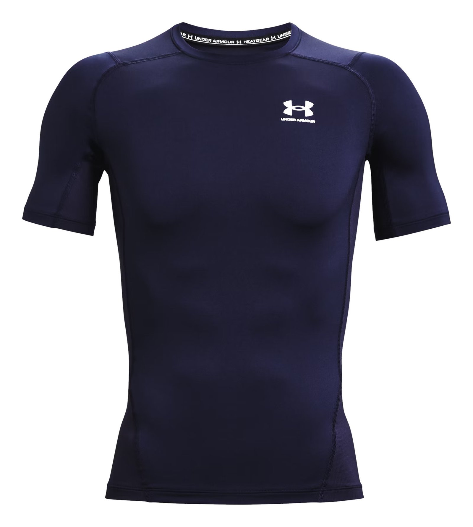 Under Armour HeatGear mens compression top, midnight navy/white