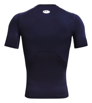 Under Armour HeatGear mens compression top, midnight navy/white