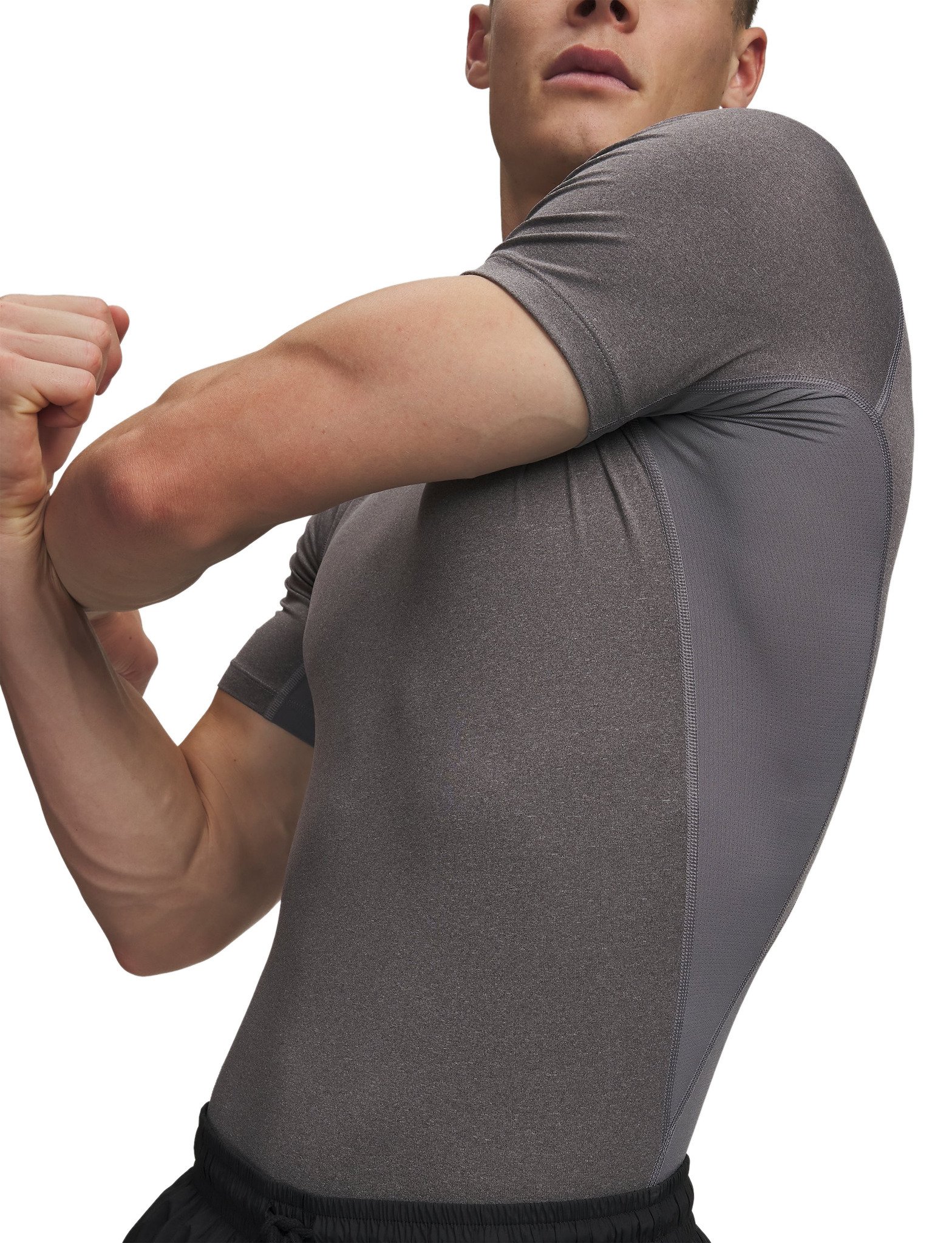 Under Armour HeatGear men's compression top, carbon heather