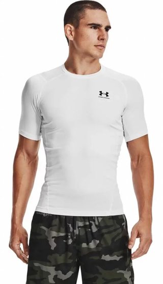 Under Armour HeatGear mens compression top, white