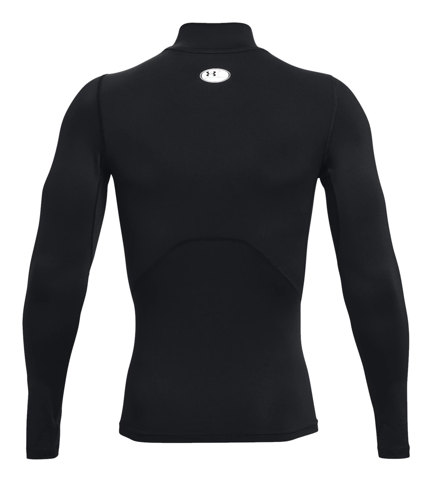 Under Armour HeatGear Comp Mock mens compression long sleeve t-shirt, black/white