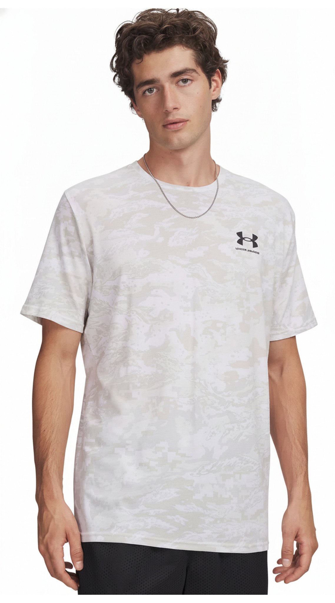 Under Armour ABC Camo SS men's t-shirt, white/black