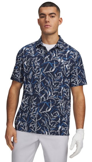 Under Armour Playoff 3.0 Printed men's polo, midnight blue