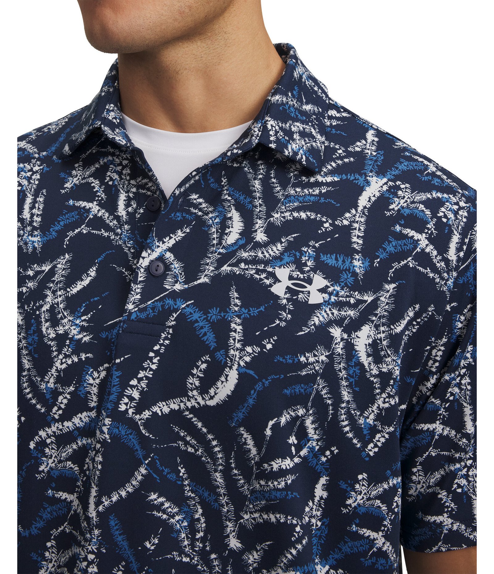 Under Armour Playoff 3.0 Printed men's polo, midnight blue