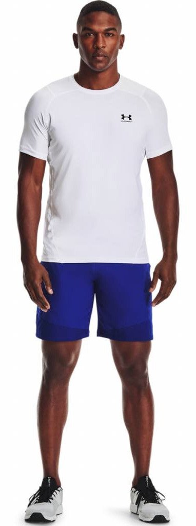 Under Armour HG Fitted SS mens t-shirt, white/black