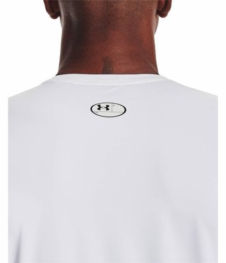 Under Armour HG Fitted SS mens t-shirt, white/black