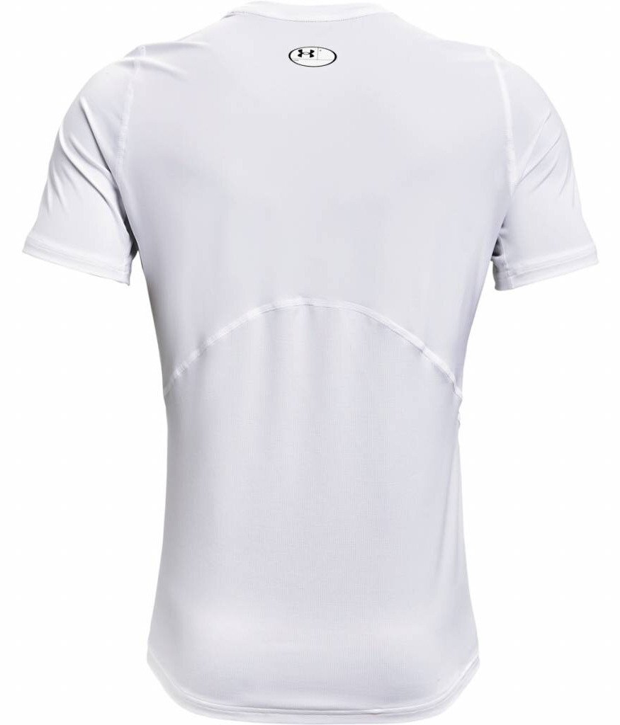 Under Armour HG Fitted SS mens t-shirt, white/black