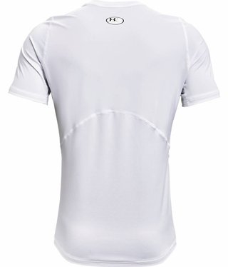 Under Armour HG Fitted SS mens t-shirt, white/black