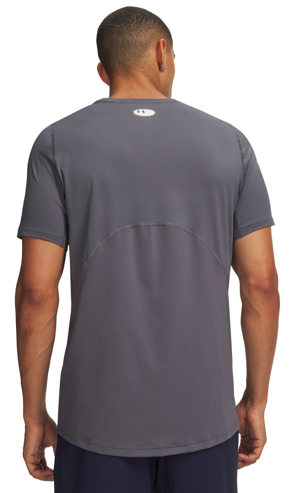 Under Armour HeatGear Fitted S men's t-shirt, castlerock/white