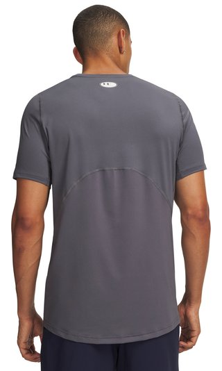 Under Armour HeatGear Fitted S men's t-shirt, castlerock/white