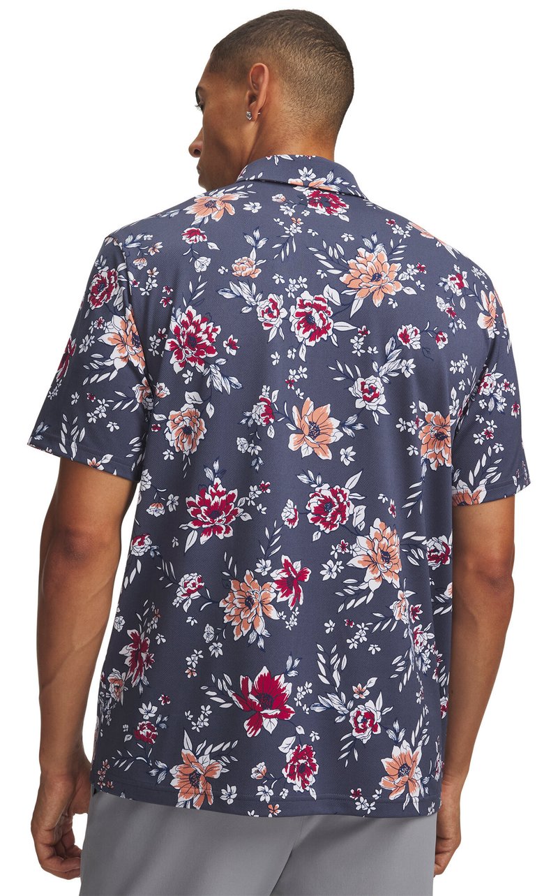 Under Armour Matchplay Printed men's polo, downpour gray