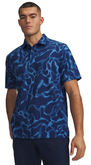 Under Armour Matchplay Printed men's polo, aegean blue