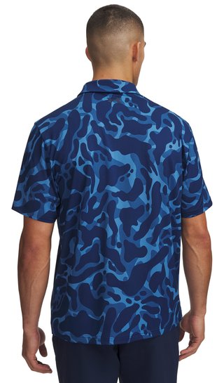 Under Armour Matchplay Printed men's polo, aegean blue