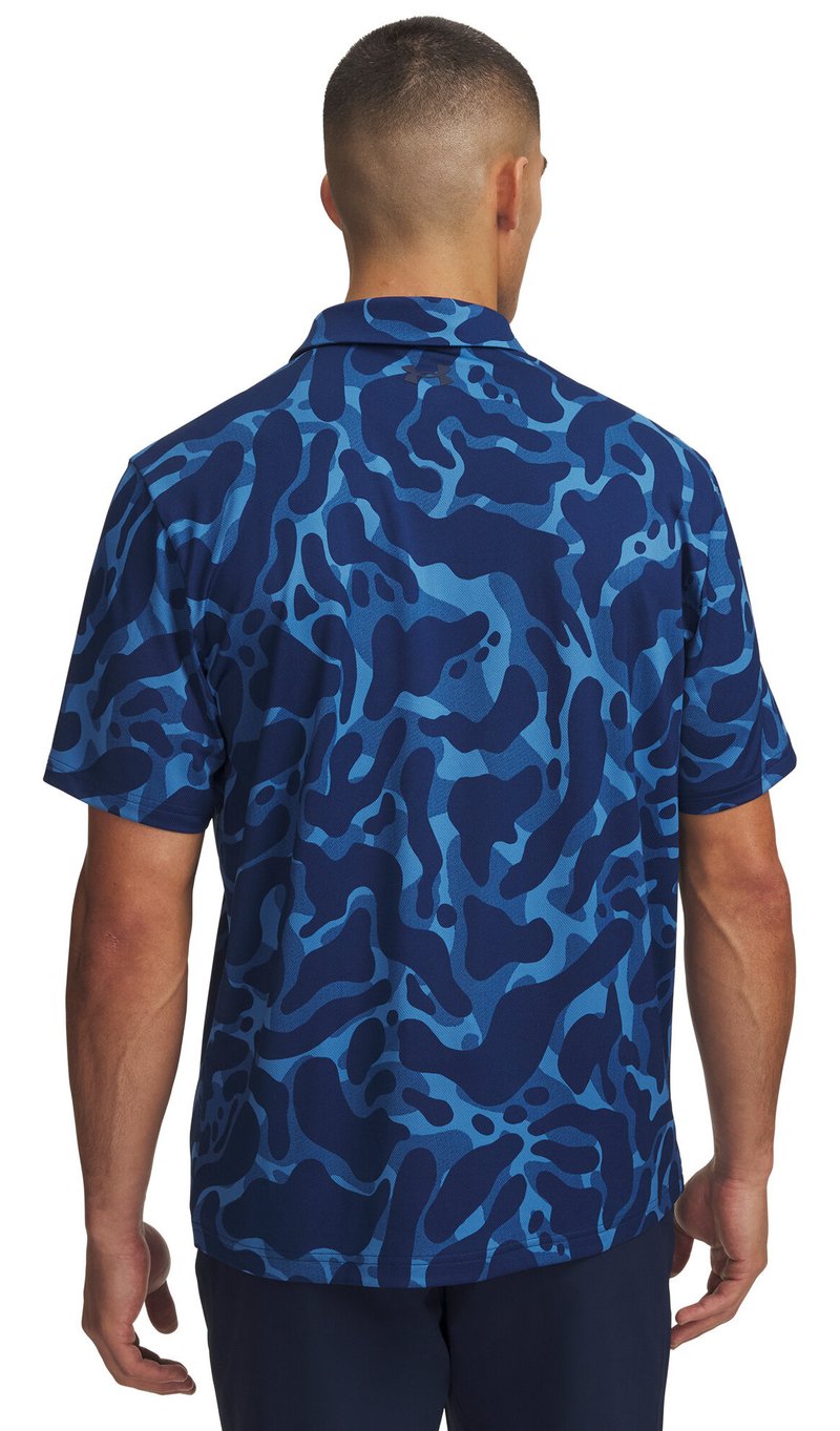 Under Armour Matchplay Printed men's polo, aegean blue