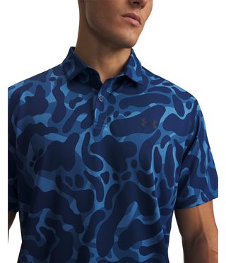 Under Armour Matchplay Printed men's polo, aegean blue