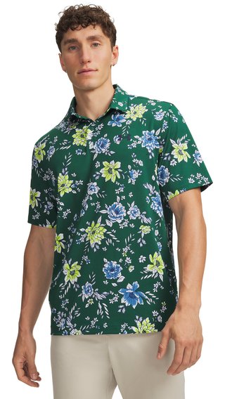 Under Armour Matchplay Printed men's polo, campus ivy