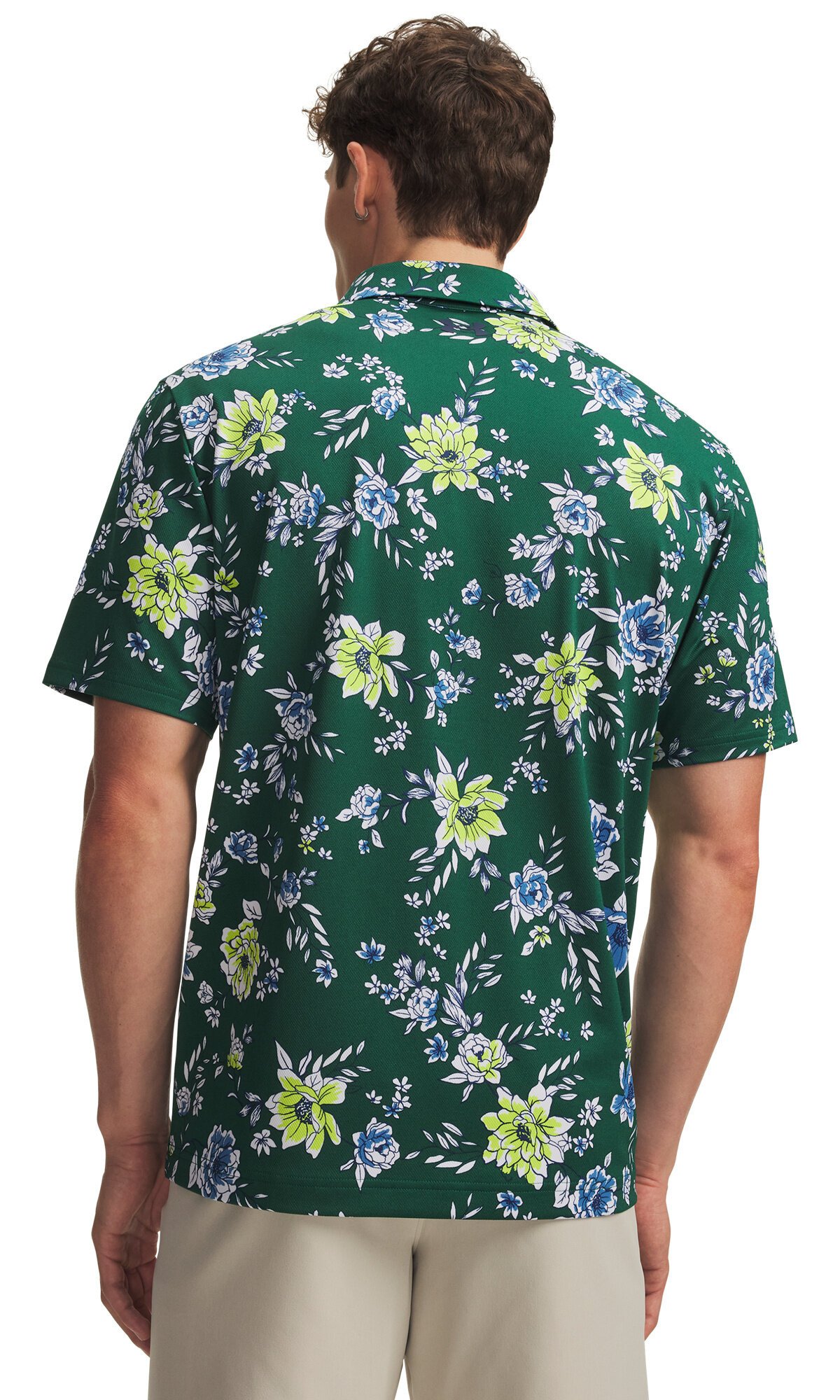 Under Armour Matchplay Printed men's polo, campus ivy