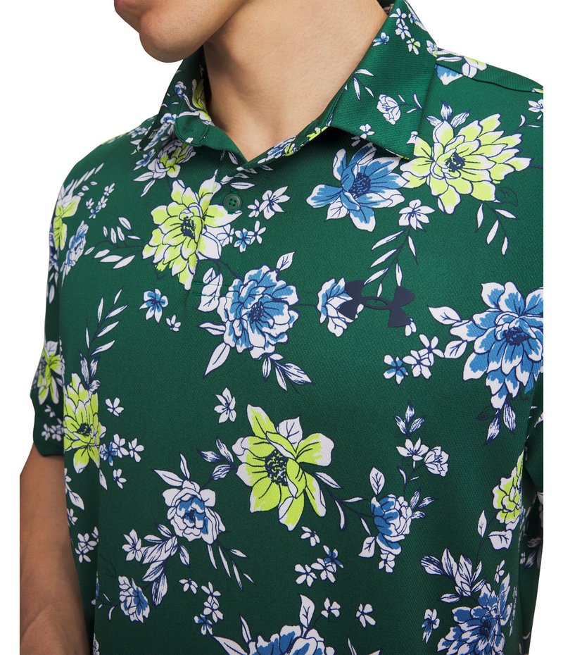 Under Armour Matchplay Printed men's polo, campus ivy