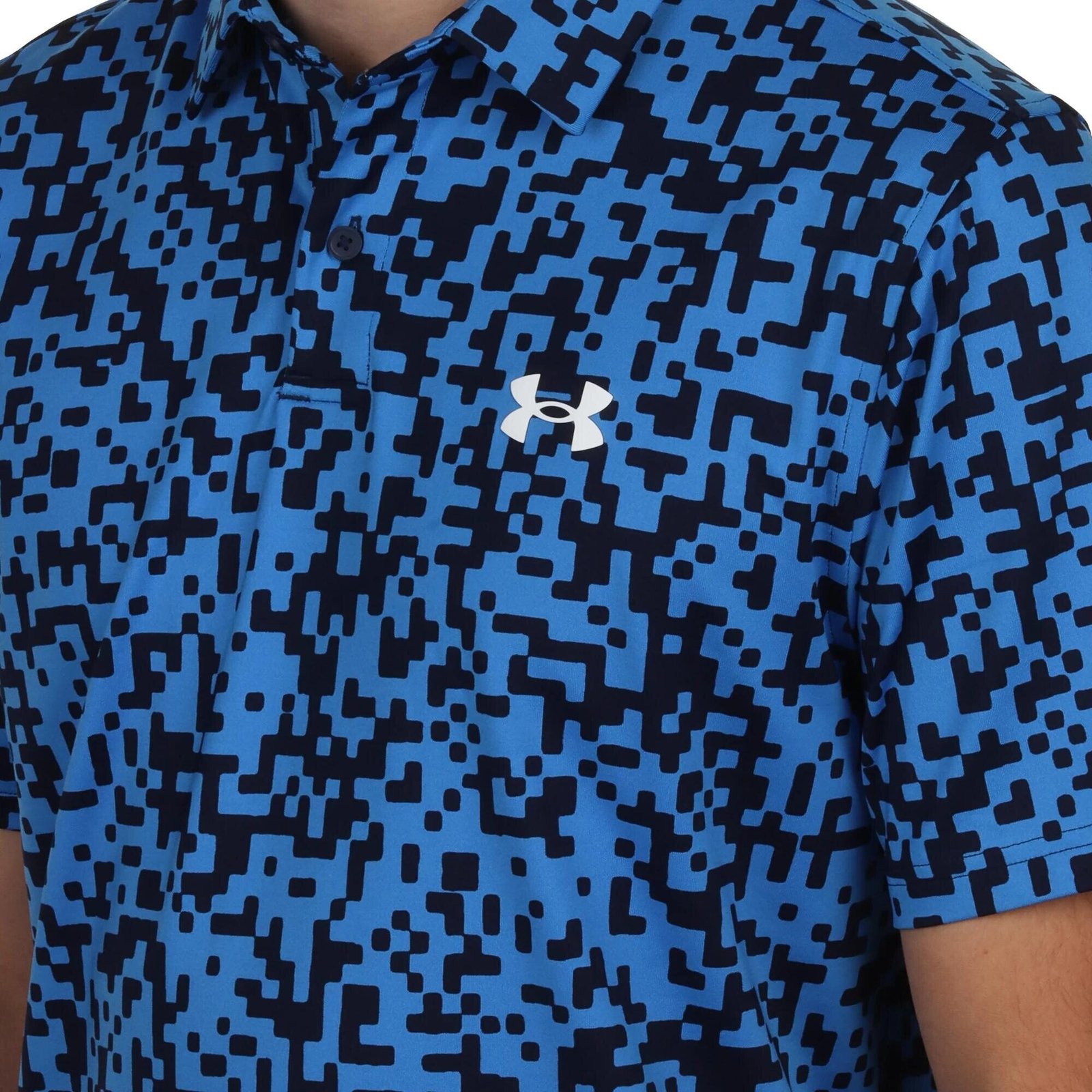 Under Armour T2G Printed men's polo, blue atlantis