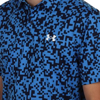 Under Armour T2G Printed men's polo, blue atlantis
