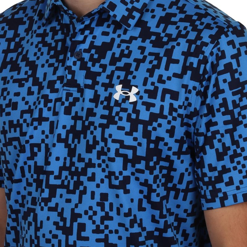 Under Armour T2G Printed men's polo, blue atlantis