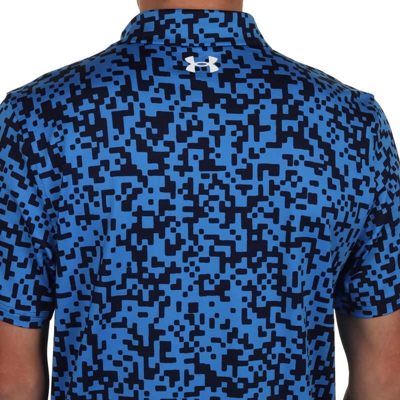 Under Armour T2G Printed men's polo, blue atlantis