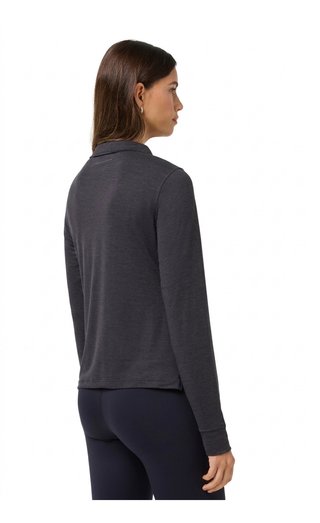 Travis Mathew Skyloft Light Zip longsleeve ladies polo, heather black