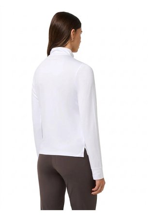 Travis Mathew Skyloft Light Zip longsleeve ladies polo, white