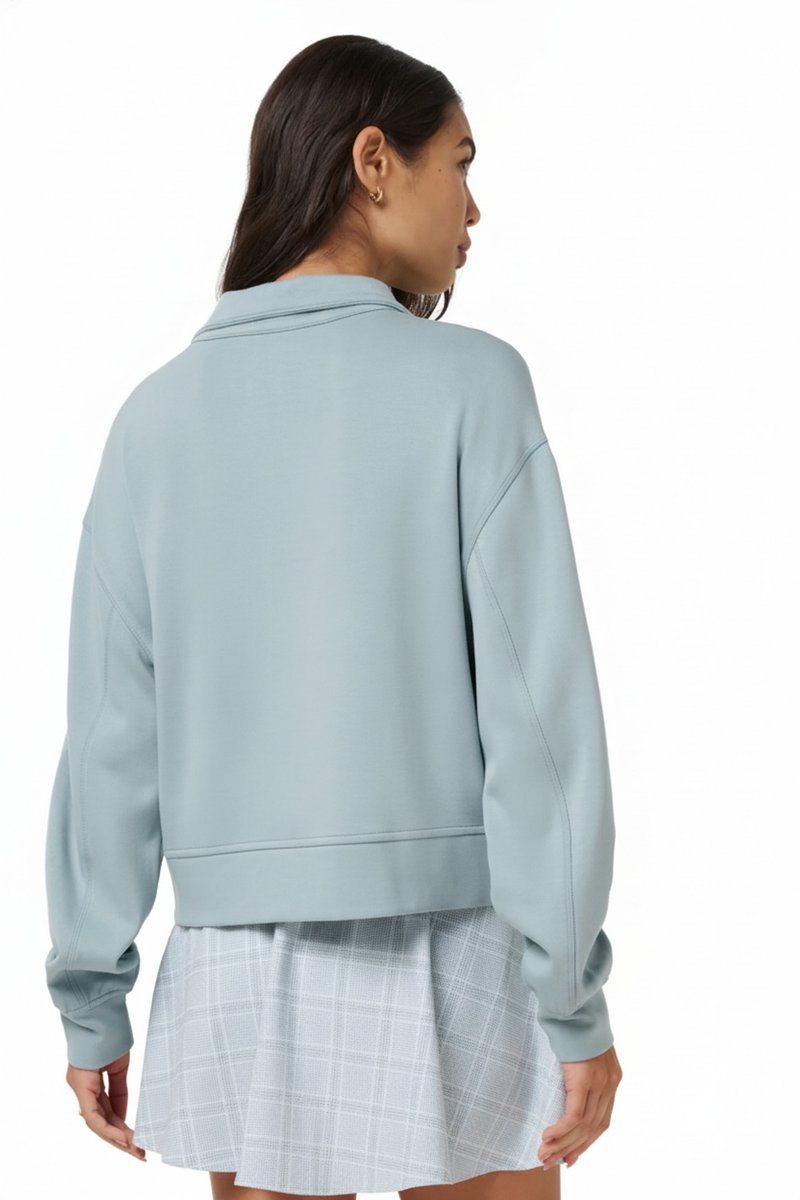 Travis Mathew Skyloft Soft Half Zip Pullover ladies sweatshirt, slate