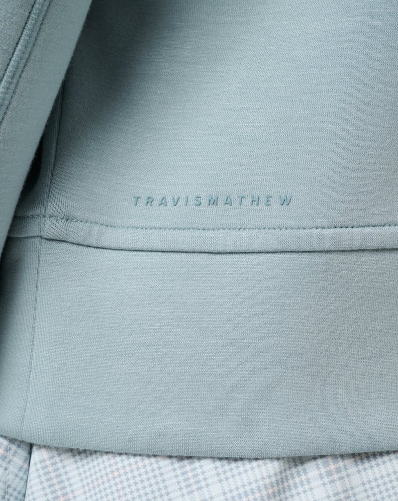 Travis Mathew Skyloft Soft Half Zip Pullover ladies sweatshirt, slate