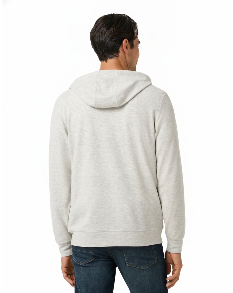 Travis Mathew Cloud Sweater Full Zip men's hoodie sweatshirt, heather grey