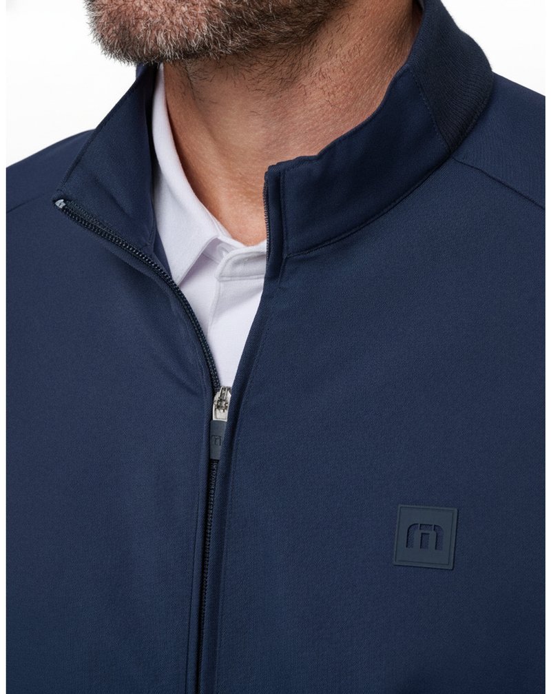 Travis Mathew Open To Close 2.0 Full Zip men's jacket, total eclipse