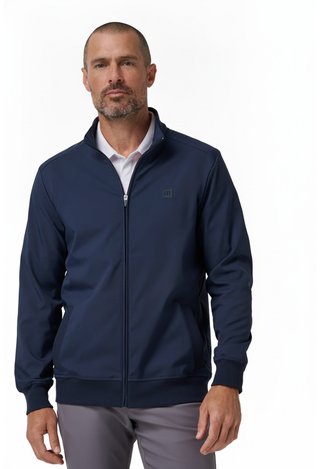 Travis Mathew Open To Close 2.0 Full Zip men's jacket, total eclipse
