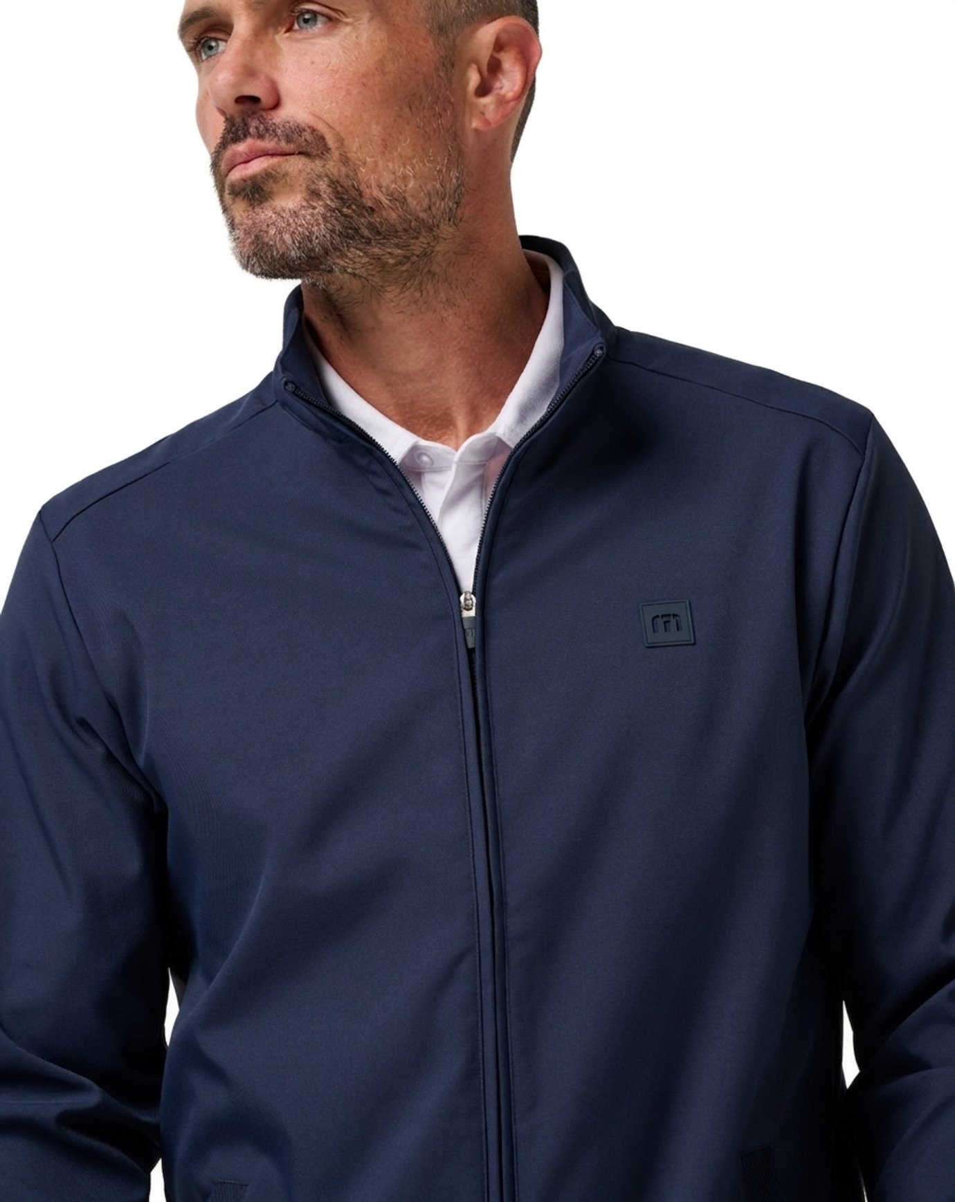 Travis Mathew Open To Close 2.0 Full Zip men's jacket, total eclipse