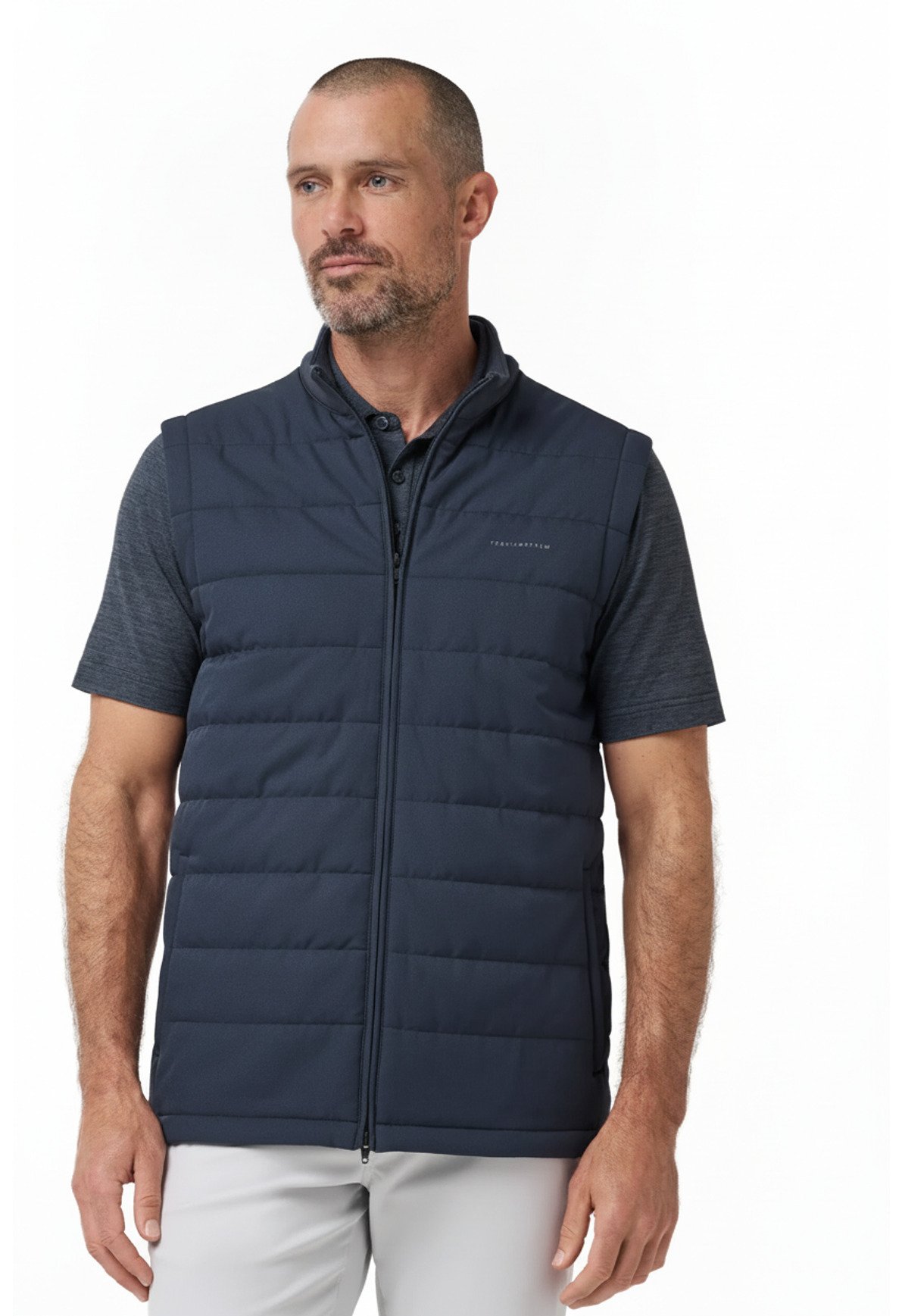 Travis Mathew Point Of Sail men's vest, mood indigo