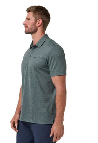 Travis Mathew Featherweight Trophy Ready men's polo, balsam green