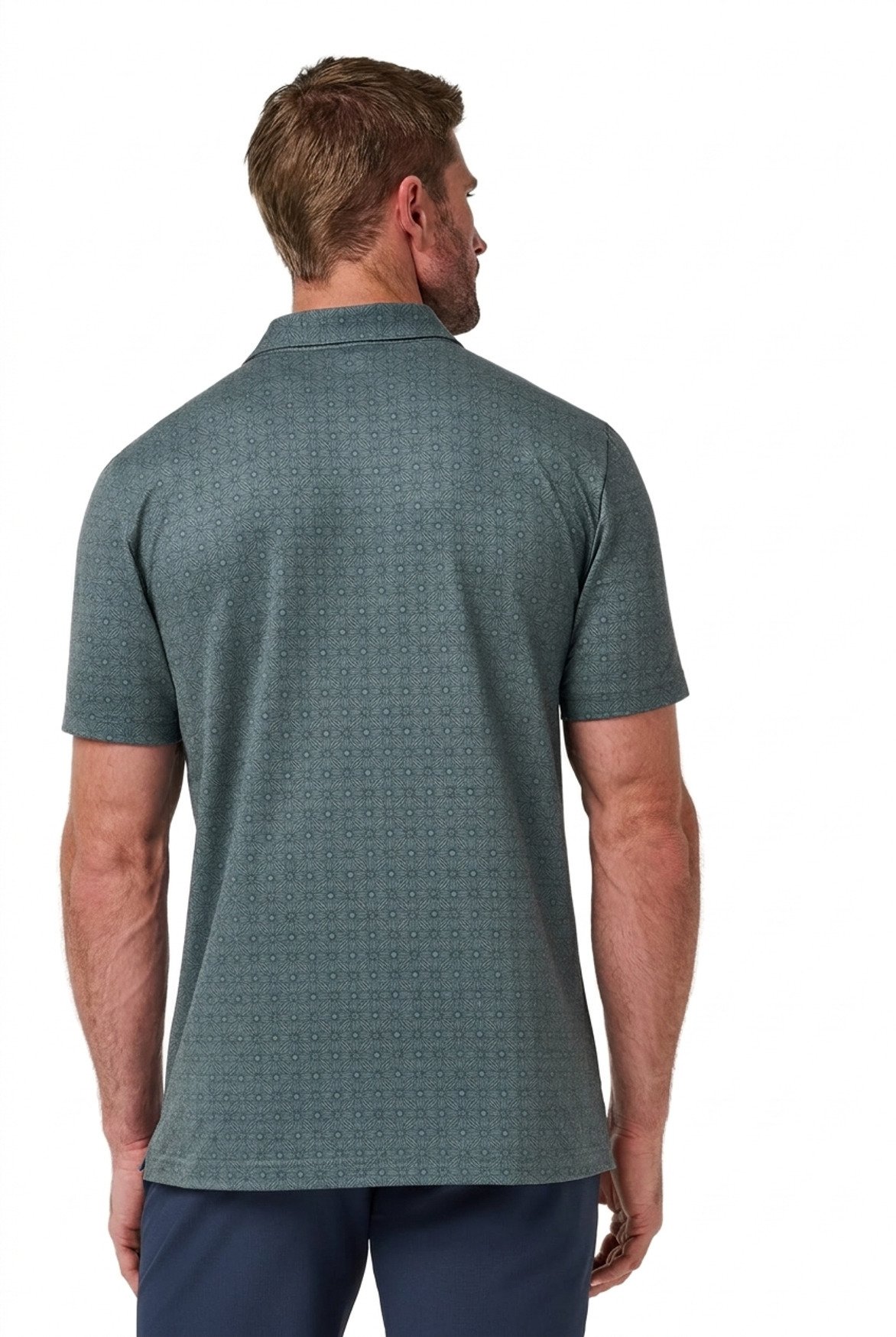 Travis Mathew Featherweight Trophy Ready men's polo, balsam green